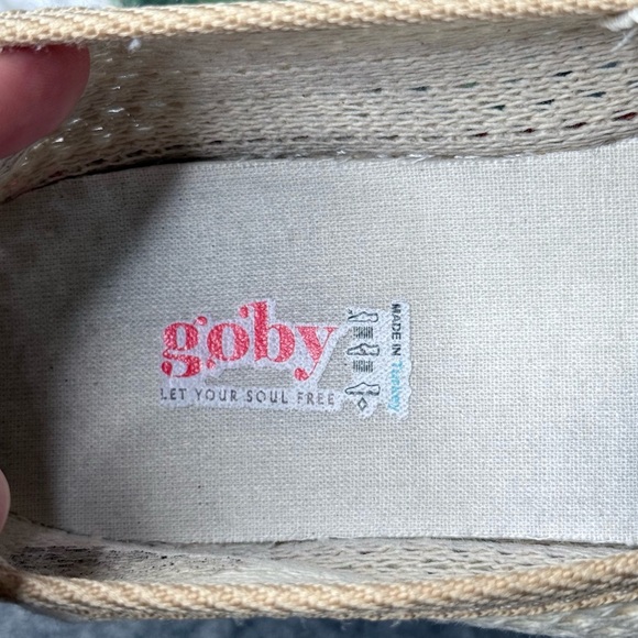 Goby Women's Green Tiger Eyes Man Made Slip-On Sneaker Espadrille Shoes- Sz 10‎ - Picture 7 of 10